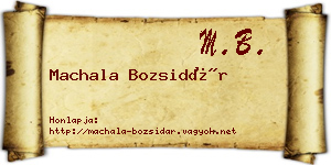 Machala Bozsidár névjegykártya